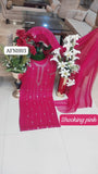 Stuff bember Crinkle &nbsp;Mukaish Gala Jaal Shirt, Along with bember Crinkle Mukaish Work Dupatta 2pcs &nbsp;Dress🥻