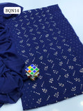 Stuff Soft Bamber Chiffon Patta Mukesh Kamani Front Heavy Work Shirt &amp; Sleves Mukesh kamdani Work And bamber Chiffon Mukesh Work DUpatta 2PC Dress