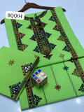 Stuff Summer Cotton Neck panel Embroidery With Tussle Shirt And Embroidery Trouser 2PC Dress