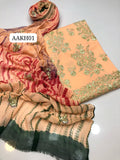 Stuff Lawn Fancy Daman Gotta All Over Shirt And Plain Trouser With Spanish Tye And Dye Embroidery Dupatta 3PC Dress