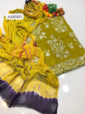Stuff Lawn Fancy Daman Gotta All Over Shirt And Plain Trouser With Spanish Tye And Dye Embroidery Dupatta 3PC Dress