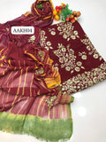 Stuff Lawn Fancy Daman Gotta All Over Shirt And Plain Trouser With Spanish Tye And Dye Embroidery Dupatta 3PC Dress