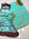 Stuff Lawn Fancy Daman Gotta All Over Shirt And Plain Trouser With Spanish Tye And Dye Embroidery Dupatta 3PC Dress