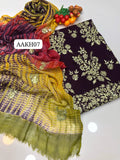 Stuff Lawn Fancy Daman Gotta All Over Shirt And Plain Trouser With Spanish Tye And Dye Embroidery Dupatta 3PC Dress
