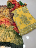 Stuff Lawn Fancy Daman Gotta All Over Shirt And Plain Trouser With Spanish Tye And Dye Embroidery Dupatta 3PC Dress