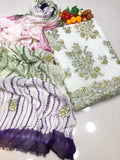 Stuff Lawn Fancy Daman Gotta All Over Shirt And Plain Trouser With Spanish Tye And Dye Embroidery Dupatta 3PC Dress