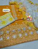 Stuff Lawn Cotton Gala Daman 3MM CutWork Embroidery Shirt And Embroidery Trouser With CHiffon Heavy CutWork Dupatta 3PC Dress