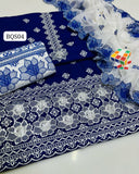 Stuff Lawn Cotton Gala Daman 3MM CutWork Embroidery Shirt And Embroidery Trouser With CHiffon Heavy CutWork Dupatta 3PC Dress