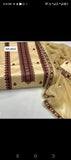 Stuff Cotton Front Gala Daman Embroidery Shirt And Chiffon Heavy Embroidery Dupatta WIth Embroidery Trouser 3PC Dress