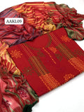 Stuff Lawn afghani Miror handmade All Over Embroidery Shirt And Chiffon Tye And Dye Embroidery Dupatta With Lawn Trouser 3PC Dress