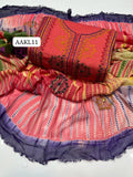 Stuff Lawn afghani Miror handmade All Over Embroidery Shirt And Chiffon Tye And Dye Embroidery Dupatta With Lawn Trouser 3PC Dress