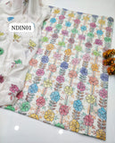 Stuff Pure Lawn 70/70 Handmade kacha Indian jall Neat Work Botiqe Style Shirt And Chiffon Embroidery Dupatta And Plain trouser 3PC Dress