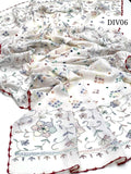 STuff Pure Lawn Chadar Elegant And Beautiful Multani Hand Made Embroidered With Mirror Chadar