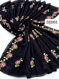 STuff Swiss Lawn Fabric Elegant And Beautiful Machine Cross Sticht Embroidery Chaddar