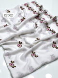 STuff Swiss Lawn Fabric Elegant And Beautiful Machine Cross Sticht Embroidery Chaddar