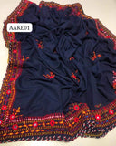 4 side Balochi embroidery with mirror work #&nbsp;  Fabric # Swiss lawn&nbsp;