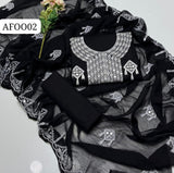 Stuff Classic Lawn Front Jaal + Gala Daman Bail Boring Work &nbsp;Shirt, Plain Trouser Along With Chiffon &nbsp;2 Side Border Cutwork Boring+Bunch Jaal Embroided &nbsp;Dupatta 3pcs Dress
