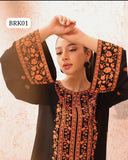 STuff Lawn Cotton Front Full Gala Panel Embroidery SHirt &amp; Sleeves Embroidery And Embroidert Trouser WIth Chiffon Embroidery Dupatta 3PC Dress