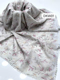 Stuff Pure Lawn Elegant And Beautiful Multani HandMade Embroidery Chaddar Four Side Handmade Lace