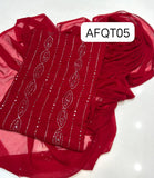 Stuff Bember Crinkle &nbsp;Mukaish &nbsp;Jaal &nbsp;Shirt, Along with bember Crinkle Mukaish Work Dupatta 2pcs &nbsp;Dress