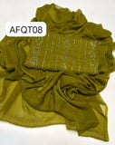 Stuff Bember Crinkle &nbsp;Mukaish &nbsp;Jaal &nbsp;Shirt, Along with bember Crinkle Mukaish Work Dupatta 2pcs &nbsp;Dress