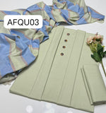 Stuff Pure Cotton Plain Shirt, Plain Trouser Along With Pure Cotton check style Dupatta 3pcs Dress