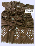Double Palla  Lazer Cutwork Boarder   Elegant & Beautiful swiss lawn Lazer Cutwork Chaddar