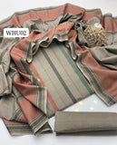 Stuff Soft Cotton Fukk Jacquard Work Shirt And Plain Trouser With Jacquard WOrk Dupatta 3PC Dress