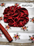 STuff Shamoz Siilk ALl Over Embroidery Shirt And Indian 2 Sided Haeavy Hand Embroidery Dupatta And Kattan Silk Trouser 3PC Dress