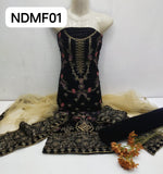 Stuff Best quality soft Velvet Micro 6000 Shirt Havy Zari Embroidery Gala Daman Jall plan velvet trouser with Beautiful Soft Net Embroidery Shawls