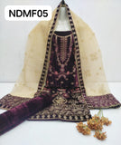 Stuff Best quality soft Velvet Micro 6000 Shirt Havy Zari Embroidery Gala Daman Jall plan velvet trouser with Beautiful Soft Net Embroidery Shawls