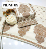 Stuff Dhanak Wool Jacquard Embroidery Shirt And Plain Trouser With Jacquard Shawl 3PC Dress