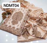 Stuff Dhanak Wool Jacquard Embroidery Shirt And Plain Trouser With Jacquard Shawl 3PC Dress