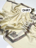 Stuff Pashmina Shawl Elegant And Beautiful Hand Made Kashmiri Embroidery With Block Print Shawl