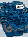 Stuff Pashmina Shawl Elegant And Beautiful Hand Made Kashmiri Embroidery With Block Print Shawl