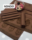 Stuff Leather Peach Simple Shirt And Trouser Along With Leather Peach Velvet Straps bunches Style Shawl 3PC Dress