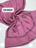 Stuff Pashmina Shawl Elegant And Beautiful Hand Made Kashmiri Embroidery With Block Print Shawl