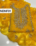 STuff Soft Bamber CHiffon Handmade LCD Gotta Embroidry Shirt And Dupatta 2PC Dress