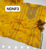 STuff Soft Bamber CHiffon Handmade LCD Gotta Embroidry Shirt And Dupatta 2PC Dress