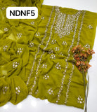 STuff Soft Bamber CHiffon Handmade LCD Gotta Embroidry Shirt And Dupatta 2PC Dress