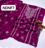 STuff Soft Bamber CHiffon Handmade LCD Gotta Embroidry Shirt And Dupatta 2PC Dress