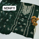 STuff Soft Bamber CHiffon Handmade LCD Gotta Embroidry Shirt And Dupatta 2PC Dress