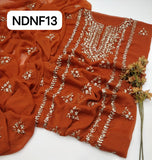 STuff Soft Bamber CHiffon Handmade LCD Gotta Embroidry Shirt And Dupatta 2PC Dress