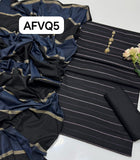 Khaddi winter stuff lining strip shirt with plan trouser along with wallwet pata style Dupatta 3PC