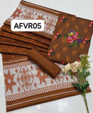 khaddi winter stuff computer crosstich flower gall shirt with plan trouser along with walwet pata style duppata 3pc