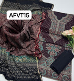 Jamawar kashmiri wool gala heavy Daman along with wool shawl with plan trouser 3pcs Dress