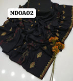 Pure Linen Tarkashi Jacquard  Banarsi Patti Shawl