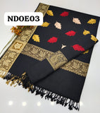 Stuff Best Quality Pure Acrylic Wool Beautiful Ladies Embroider Leaf Style Shawl