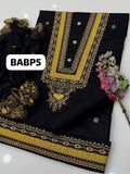Stuff Lawn Cotton 3mm Sequence work Multi Balti Gala Daman Shirt And Chiffon Dupata Cut Work &nbsp;3mm Sequence And Plain Trouser 3PC Dress