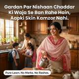 Charkha Pure Lawn Digital Print Chaddar CFA04 - kitchen morning routine, allergy marks reframe